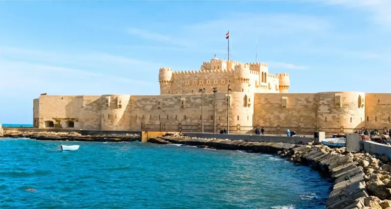  Qaitbay Citadel Alexandria Egypt 2026 — Mamluk fortress on Eastern Harbour site of ancient Lighthouse of Alexandria Seven Wonders