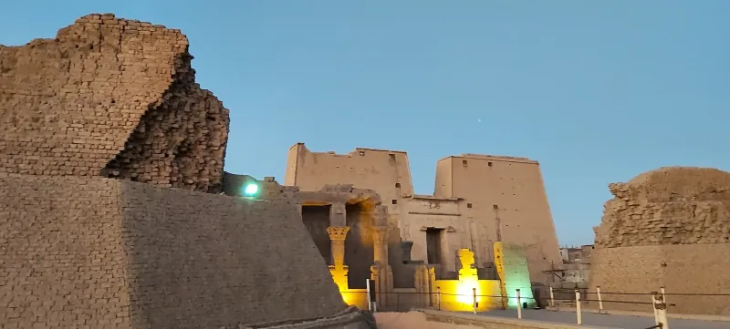 Temple of Edfu interior hypostyle hall Egypt 2026 — intact Ptolemaic roof and columns best preserved temple in Egypt