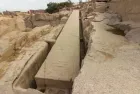 Unfinished Obelisk Aswan Egypt 2026 — 41.75 metres still attached to granite bedrock with cutting channels visible and fatal crack in upper section